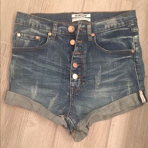 One Teaspoon high rise button fly shorts size 24